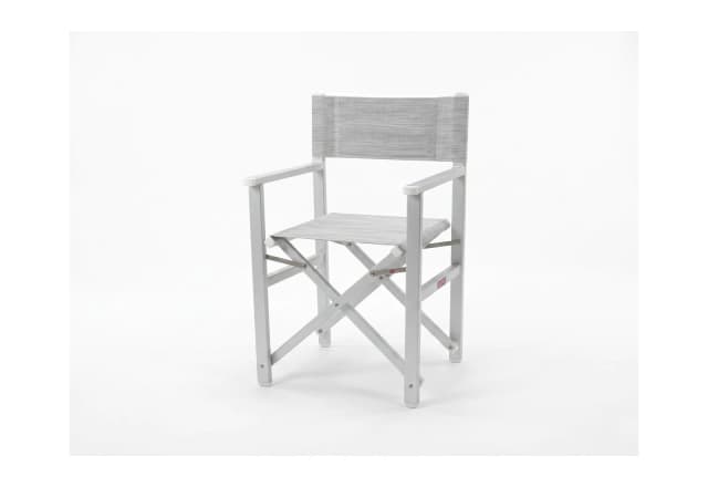 Grey aluminium director chair