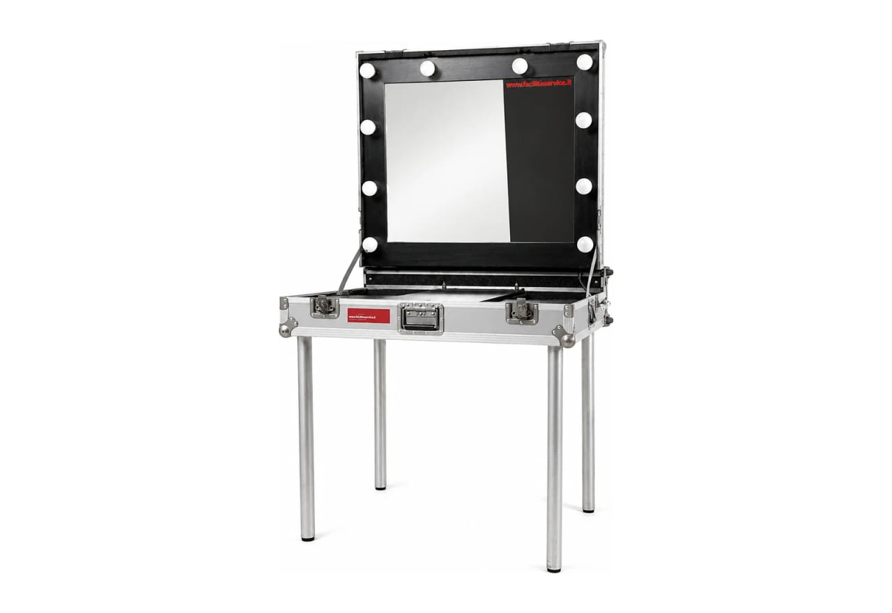 Kit specchio trucco flycase grande con luci