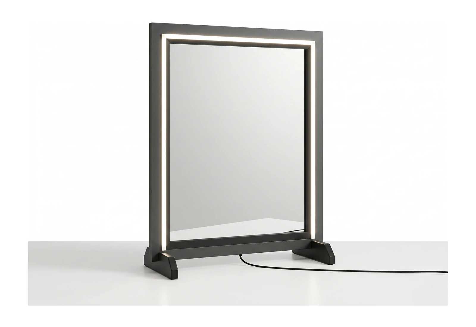Specchio trucco LED nero dimmerabile
