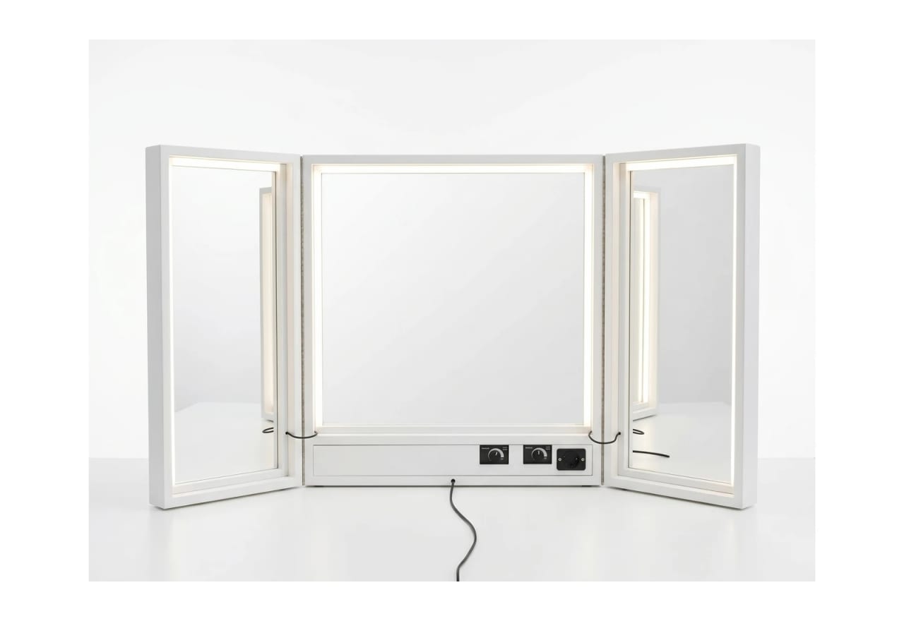 Specchio trucco LED trifacciale dimmerabile luce calda/fredda