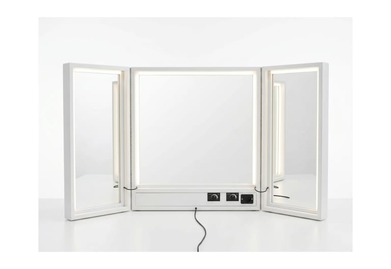 Specchio trucco LED trifacciale dimmerabile luce calda/fredda