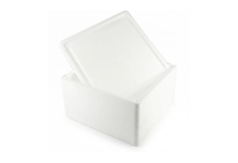 Polystyrene carrier for thermal transport