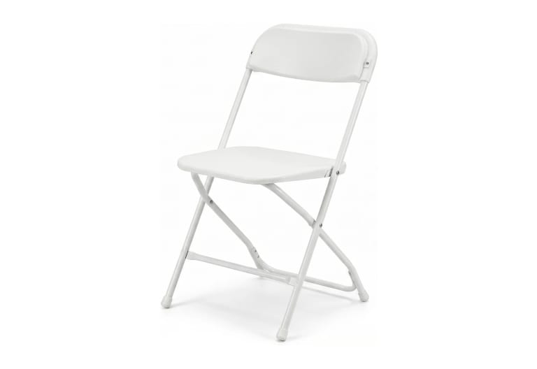 White folding catering chair
