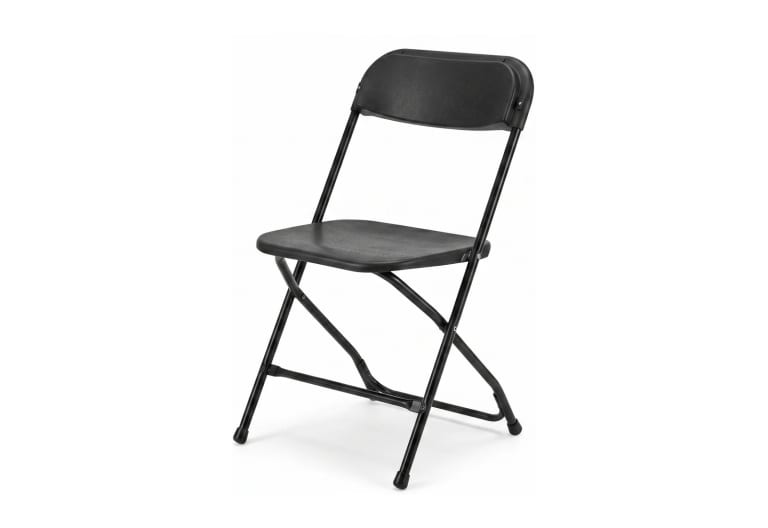 Black folding catering chair