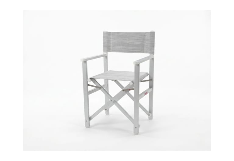 Grey aluminium director chair