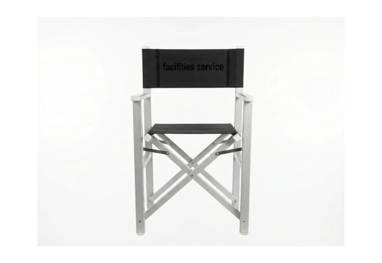 Black aluminium director chair