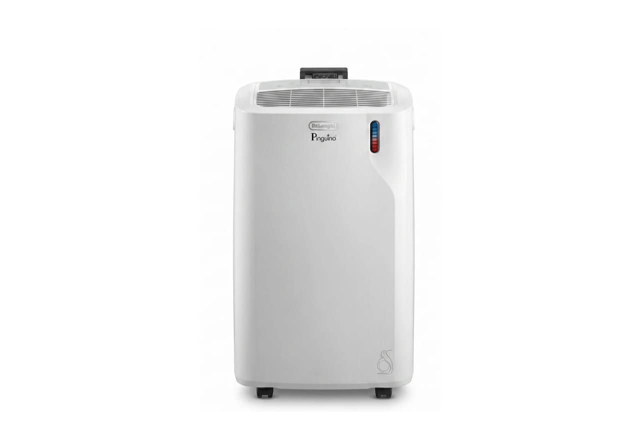 White portable pinguino air conditioner 12000 BTU
