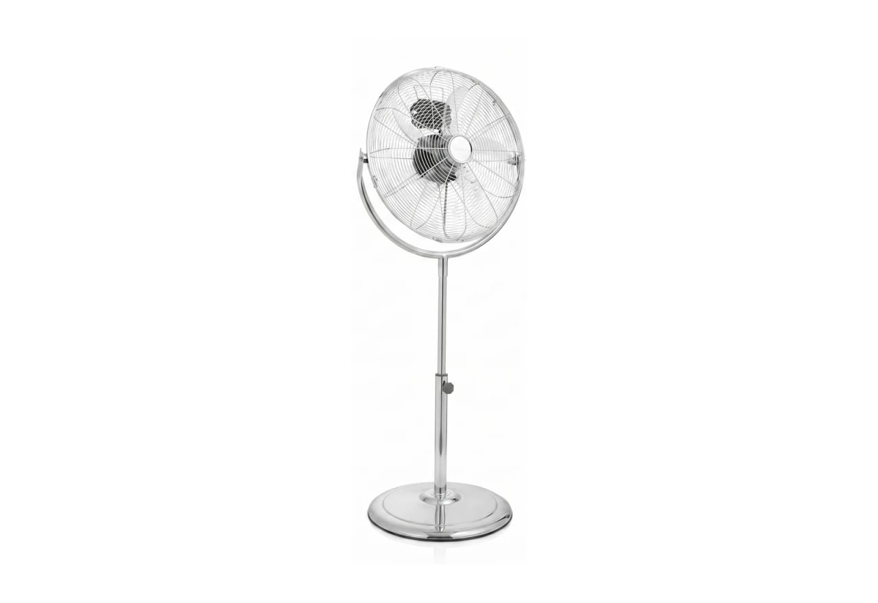 Ventilatore alta velocità a piantana cromo