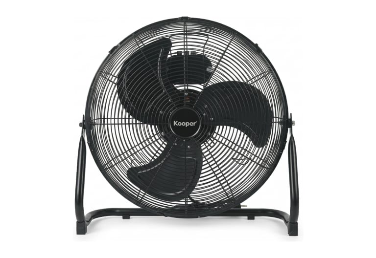 High-speed black floor fan