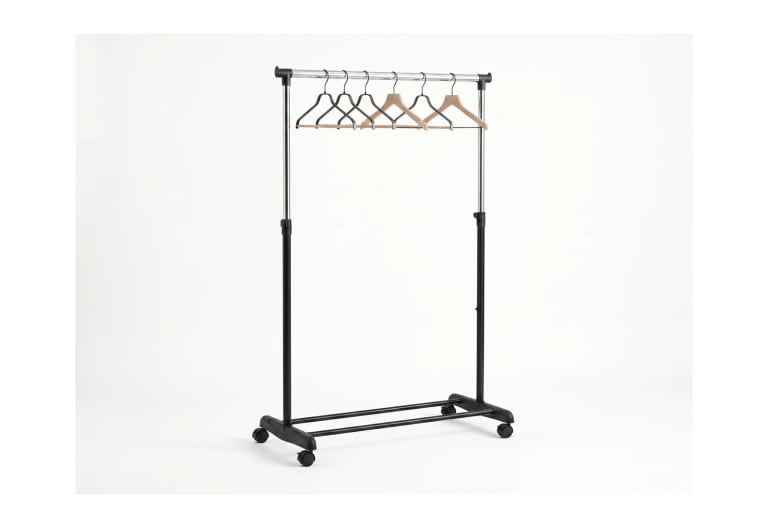 Extendable steel stand rail on wheels 160×200 cm