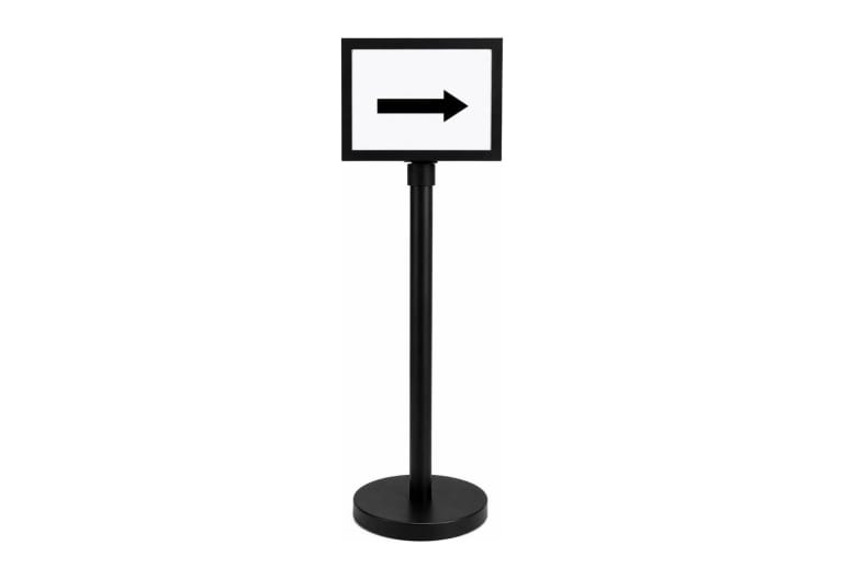 Modular sign frame for Tendiflex stanchion