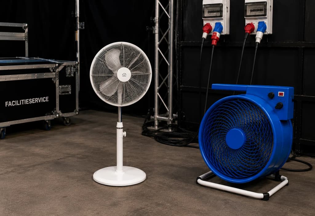 Fans and cooling equipment in a set area