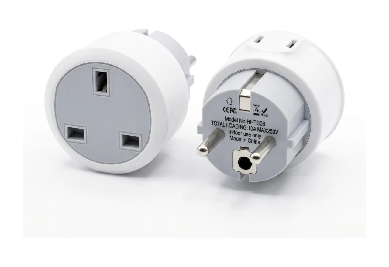 UK adapters for international use on set