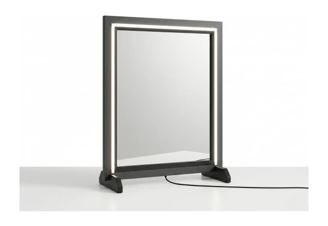 Black dimmable LED make-up mirror