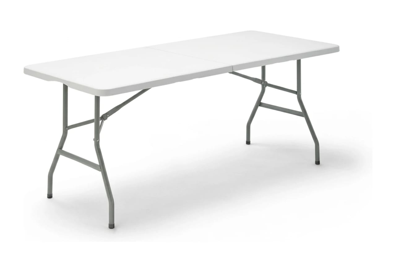 White resin catering table