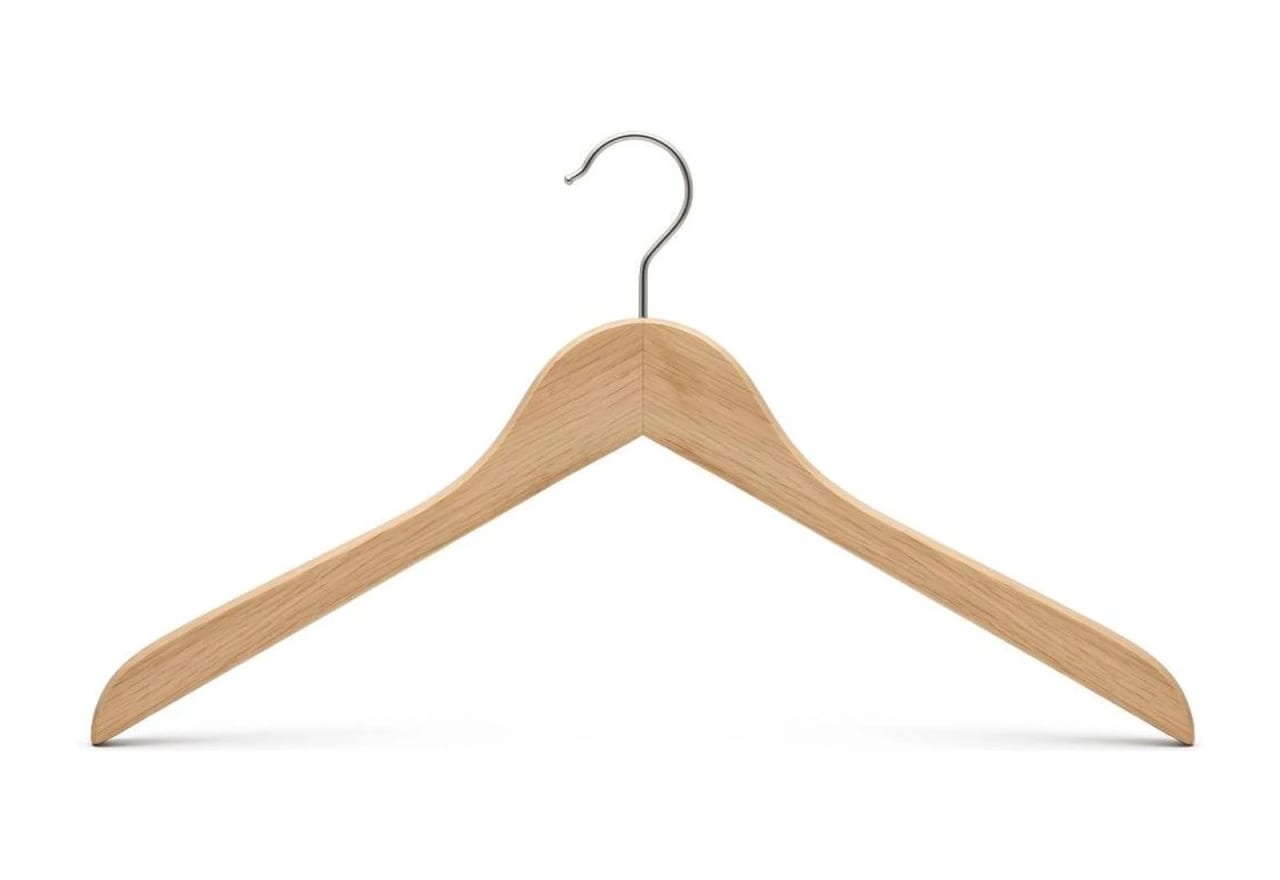 Wooden shoulder coat hangers
