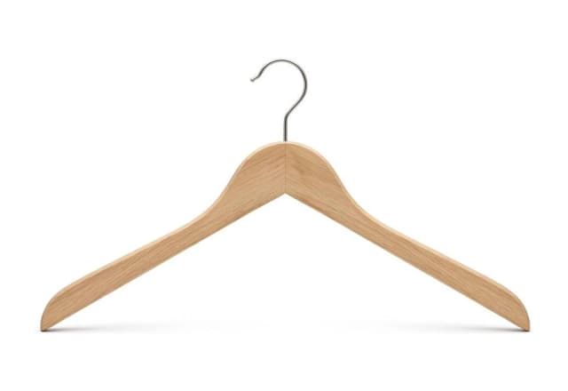 Wooden shoulder coat hangers