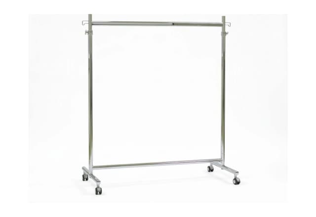 Extendable steel garment rail on wheels 160×200 cm