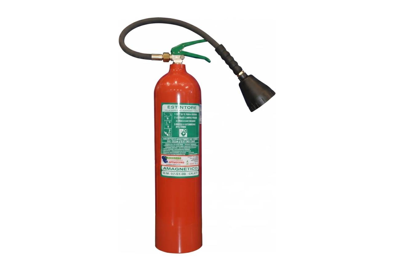 CO2 extinguisher for set use