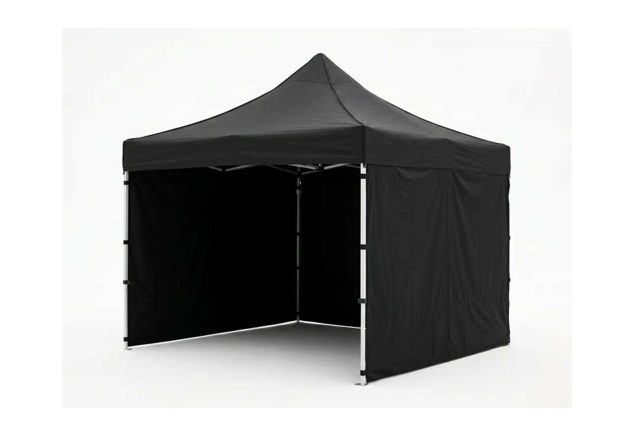 3×3 pop-up canopy with sidewalls black