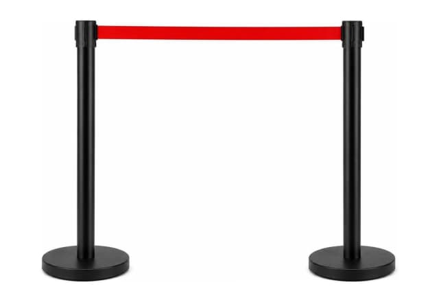Tendiflex stanchions with tape